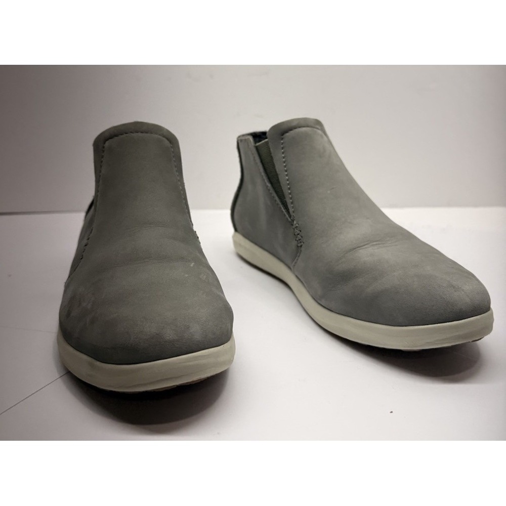 OLUKAI Hawai'iloa Manu Hope Booties Women US 7 EU 37.5 Gray Leather Casual Shoes
